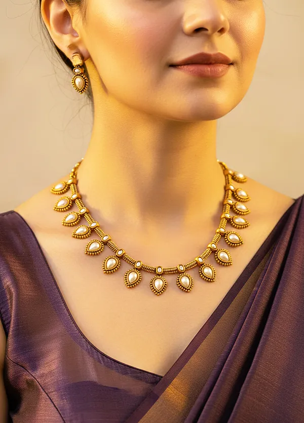 Romily_Matte_antique_Necklace_set