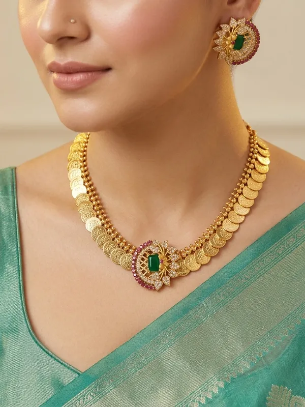 Floral_Design_Coin_Necklace_Set