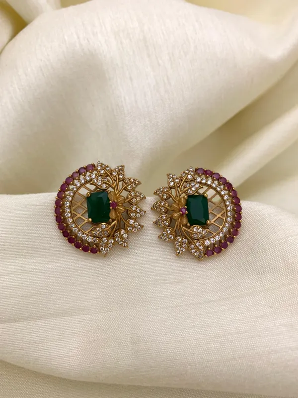 Floral_Antique_Stud_Earrings