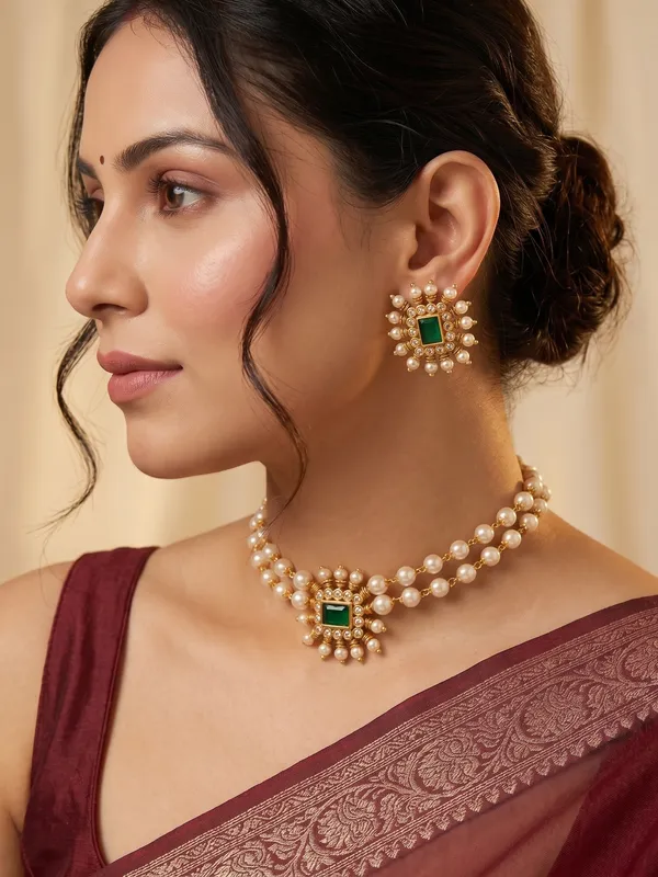 Exclusive_Matte_finish_Double_Line_Necklace_set