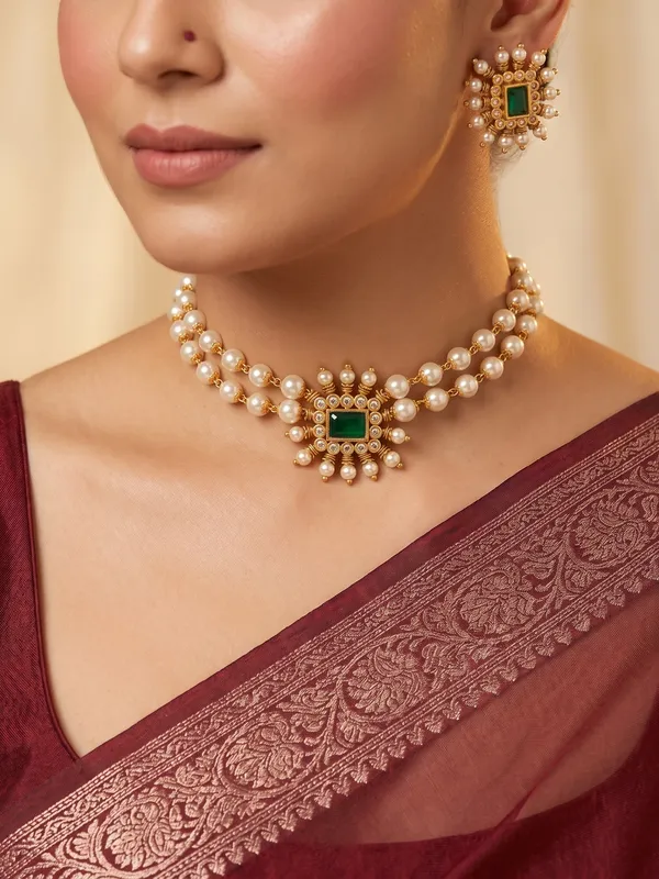 Exclusive_Matte_finish_Double_Line_Necklace_set