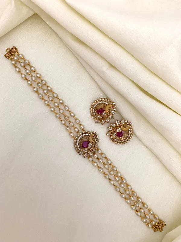 Trendy_Peacock_design_Choker_set