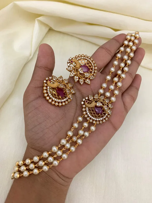 Trendy_Peacock_design_Choker_set