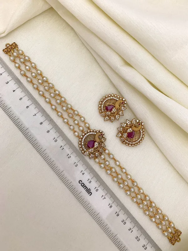 Trendy_Peacock_design_Choker_set