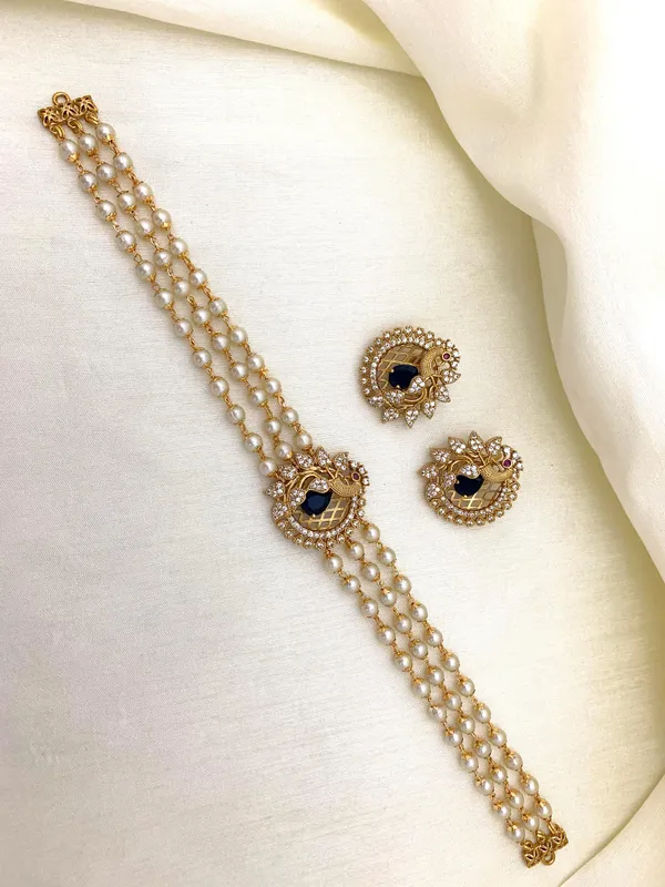 Trendy_Peacock_design_Choker_set