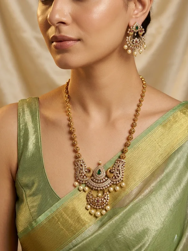 Dvivedi_Peacock_Motif_Antique_Mala_Set