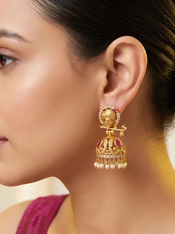 Lord_Krishna_Antique_Matte_Jhumki