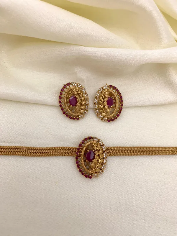 Traditional_Leaf_design_Chain_style_Necklace_set