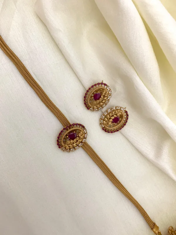Traditional_Leaf_design_Chain_style_Necklace_set