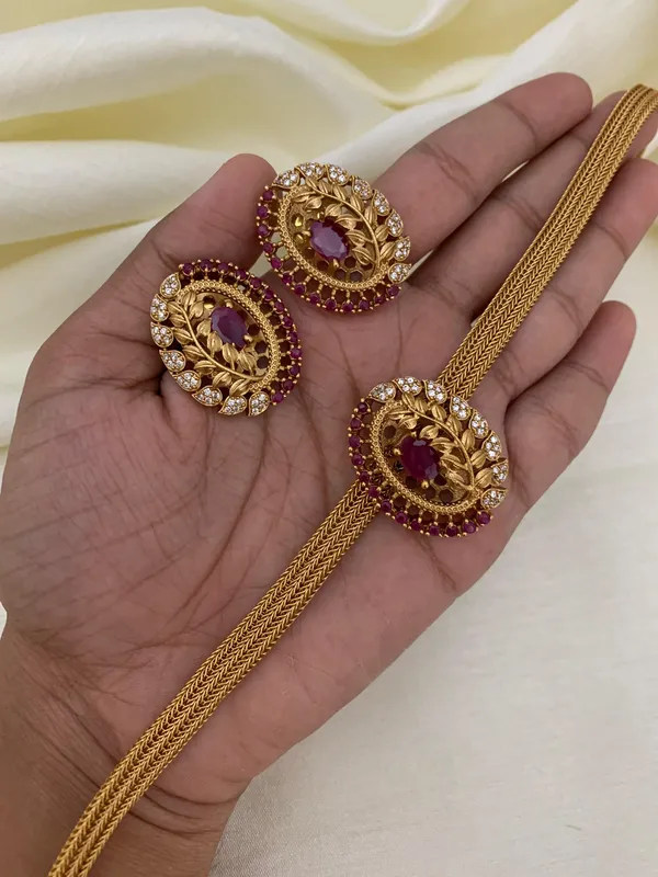 Traditional_Leaf_design_Chain_style_Necklace_set