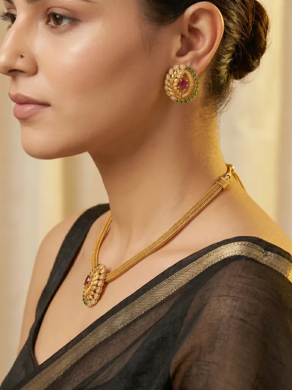 Traditional_Leaf_design_Chain_style_Necklace_set