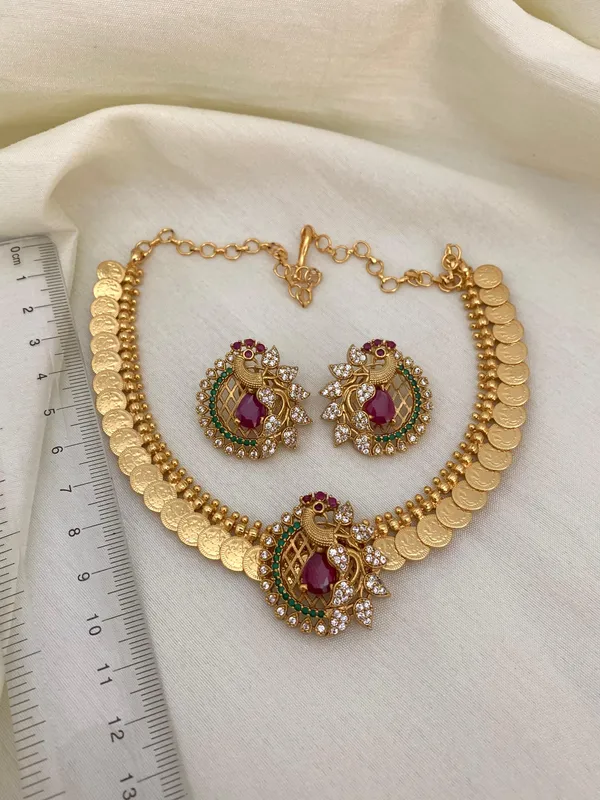 Peacock_Design_Coin_Necklace_Set