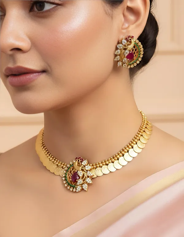 Peacock_Design_Coin_Necklace_Set