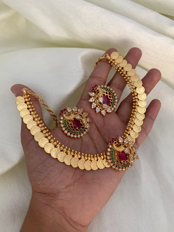 Peacock_Design_Coin_Necklace_Set