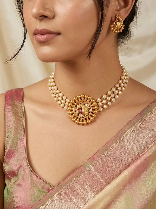 PRAKRUTI_GOLD_PEARL_CHOKER_SET