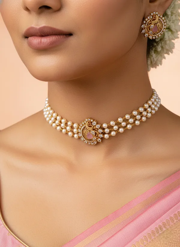 Trendy_Peacock_design_Choker_set