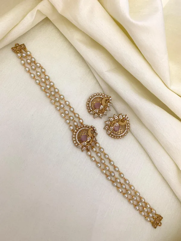 Trendy_Peacock_design_Choker_set