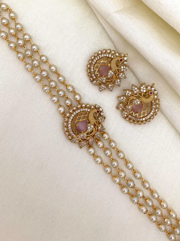 Trendy_Peacock_design_Choker_set