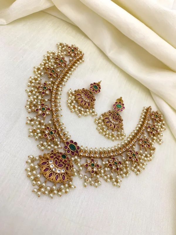 MINAL_ANTIQUE_SHORT_NECKLACE_SET