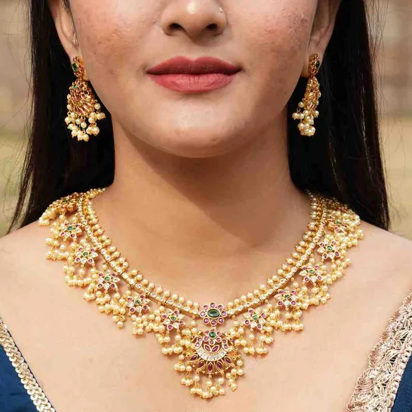 MINAL_ANTIQUE_SHORT_NECKLACE_SET