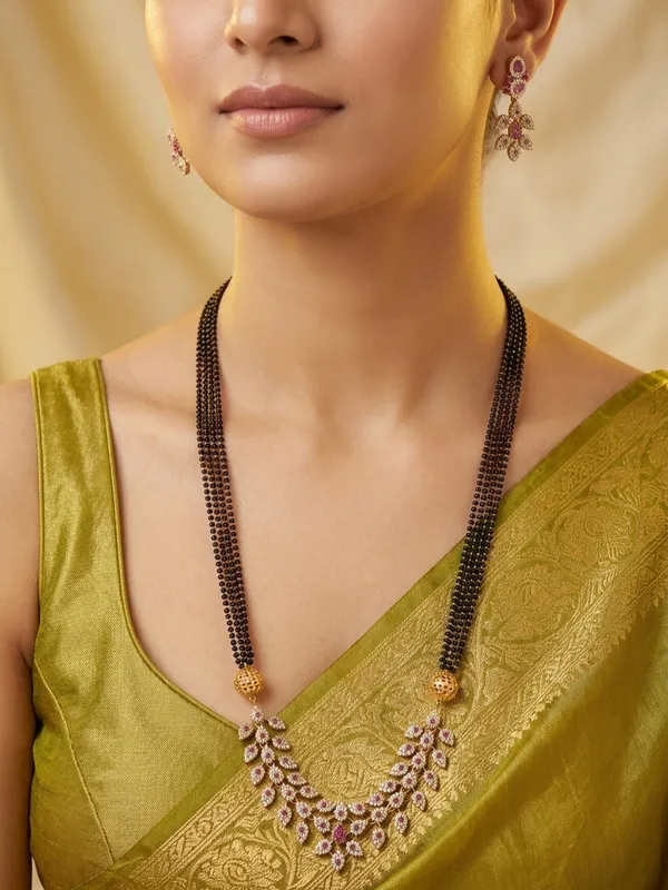Ethnic_Ad_Matte_Leaf_Pendant_Mangalsutra_set