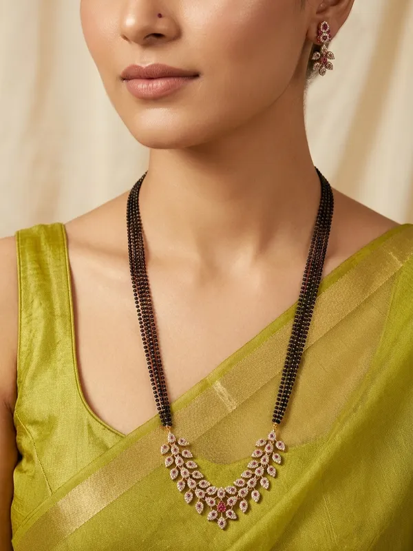 Ethnic_Ad_Matte_Leaf_Pendant_Mangalsutra_set