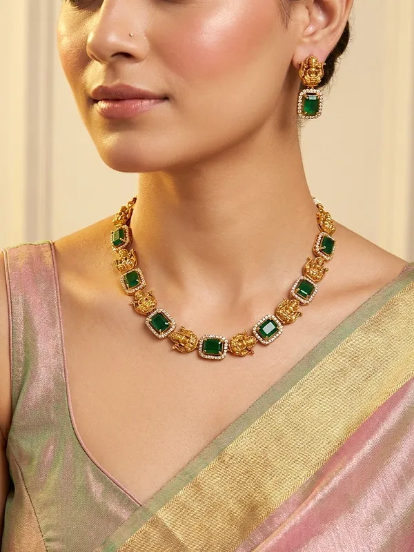 PANCHI_ANTIQUE_LAKSHMI_NECKLACE_SET
