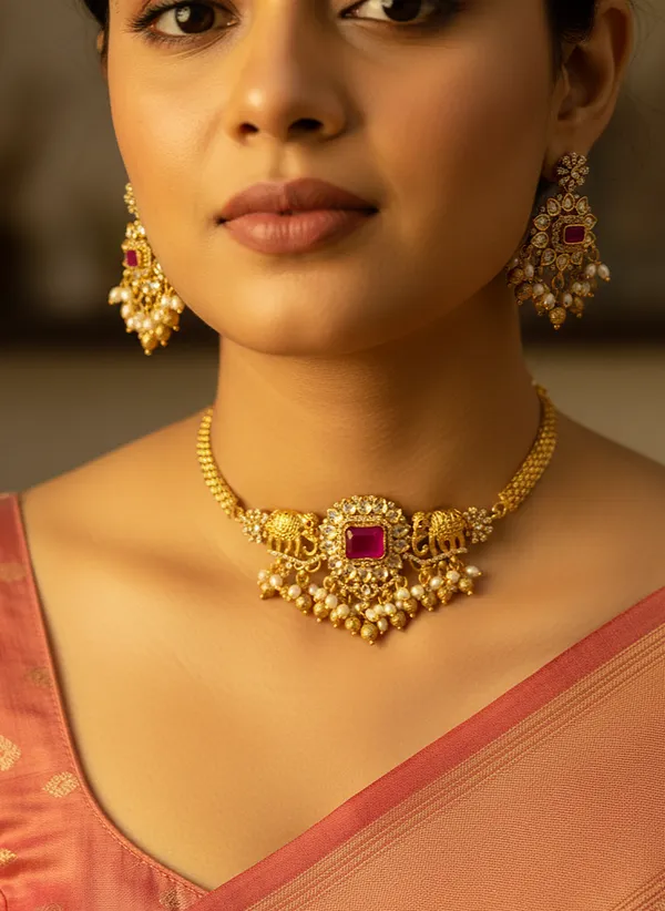 Aashni_Antique_Temple_Choker_Set