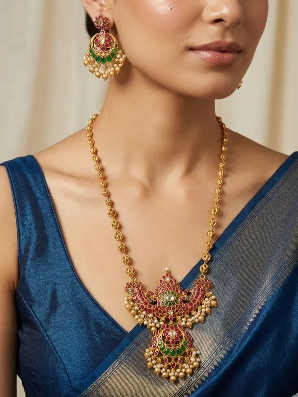 Ethnic_South_Indian_Style_Pendent_Style_Necklace_Set_For_Women.