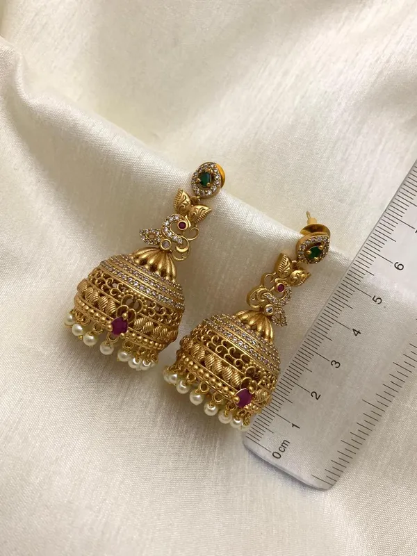 Exclusive_peacock_design_matte_finish_Jhumka