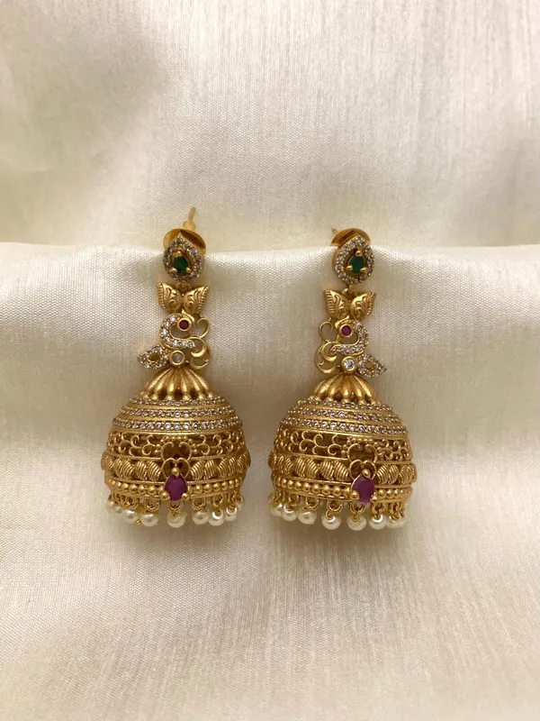 Exclusive_peacock_design_matte_finish_Jhumka