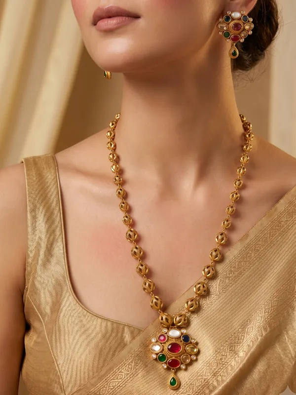 Jiya_Navratna_Design_Chain_Necklace_Set