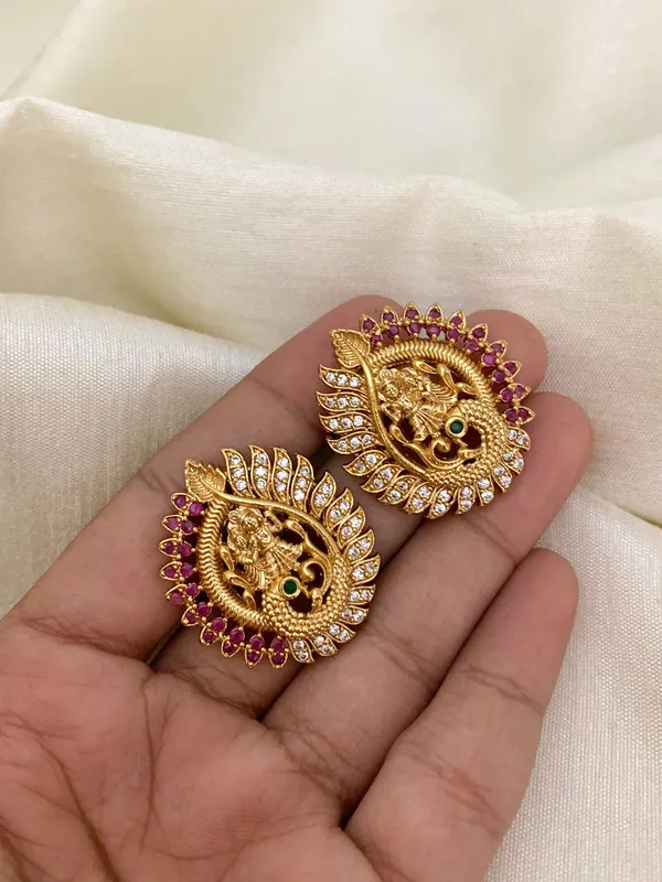 Radha_Krishna_Antique_Stud_Earrings