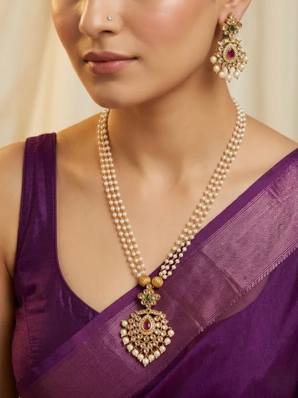 SYMA_PEARL_STRINGS_NECKLACE_SET