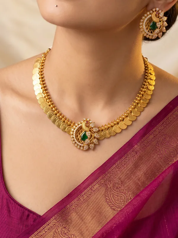 Gorgeous_Peacock_designed_Pendant_with_Microgold_polish_Necklace_set