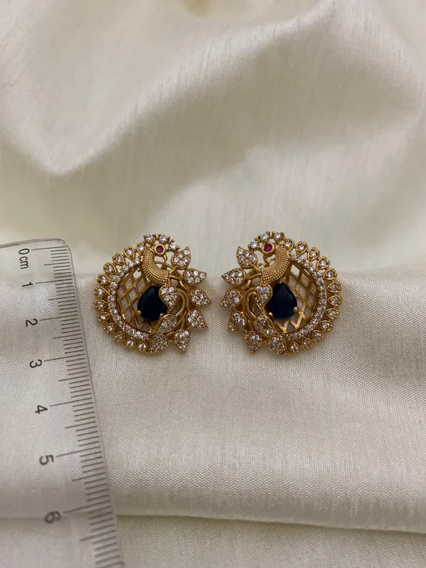 Peacock_Antique_Stud_Earrings