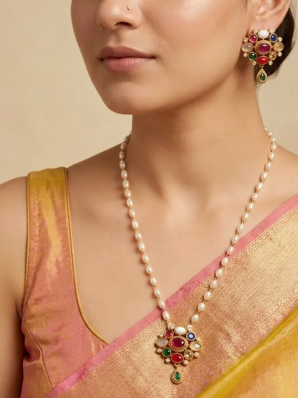 Kripa_Navratna__Pearl_Necklace_Set