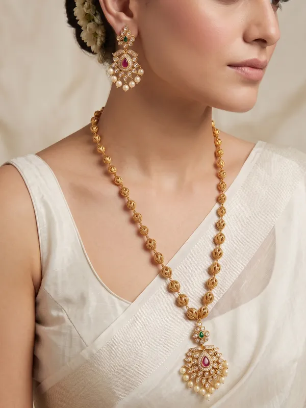 Elegant_AD_Design_Ball_Chain_Necklace_Set_For_Women.