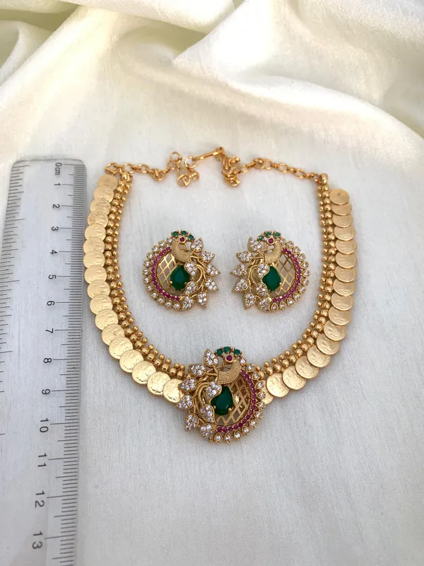 Peacock_Design_Coin_Necklace_Set