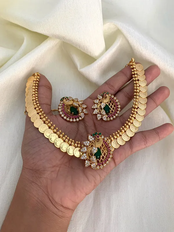 Peacock_Design_Coin_Necklace_Set