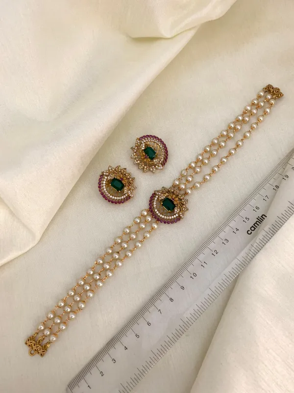 Traditional_Flower_designed_High_Neck_Choker_set