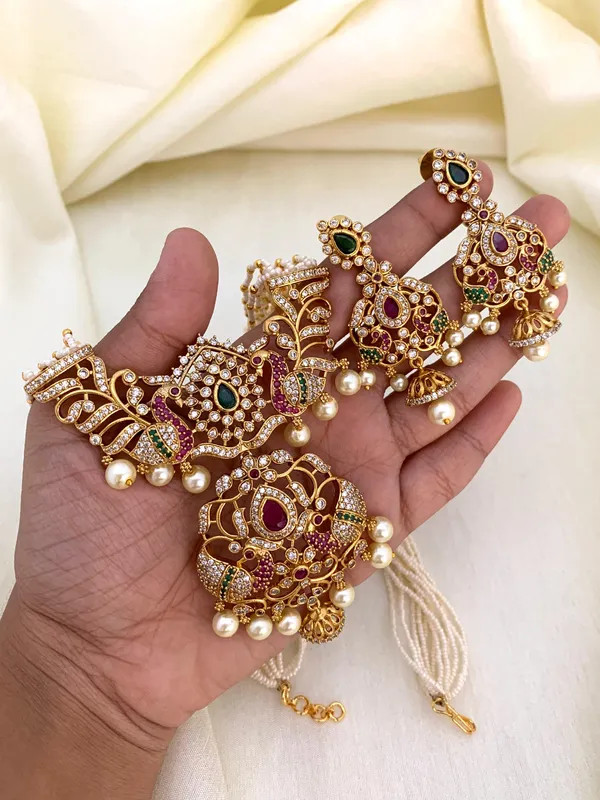 ZEEL_ANTIQUE_LONG_HARAM_SET