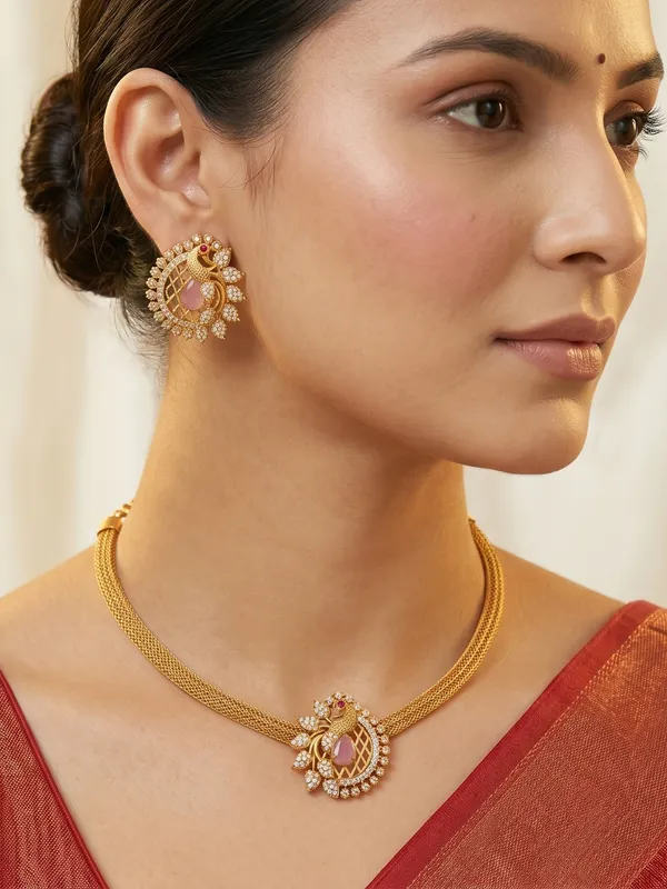 Gorgeous_Peacock_design_Chain_style_Necklace_set