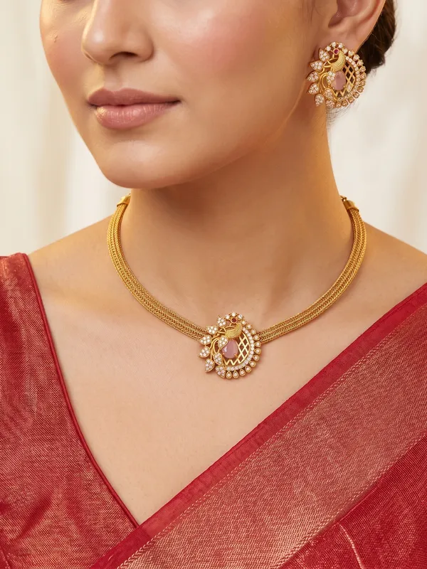 Gorgeous_Peacock_design_Chain_style_Necklace_set
