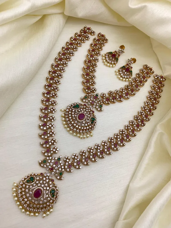 Panchi_Nakshatra_CZ_Short_&_Long_Necklace_Set