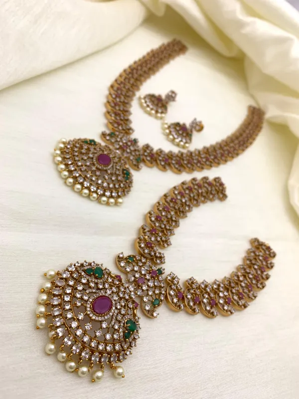 Panchi_Nakshatra_CZ_Short_&_Long_Necklace_Set