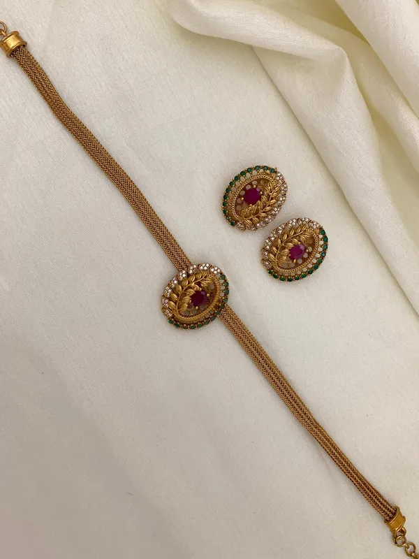 Traditional_Leaf_design_Chain_style_Necklace_set