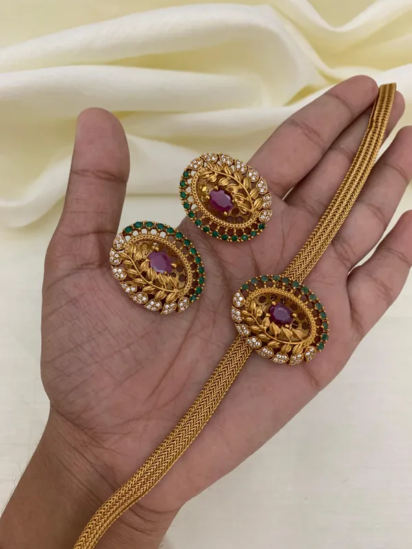 Traditional_Leaf_design_Chain_style_Necklace_set