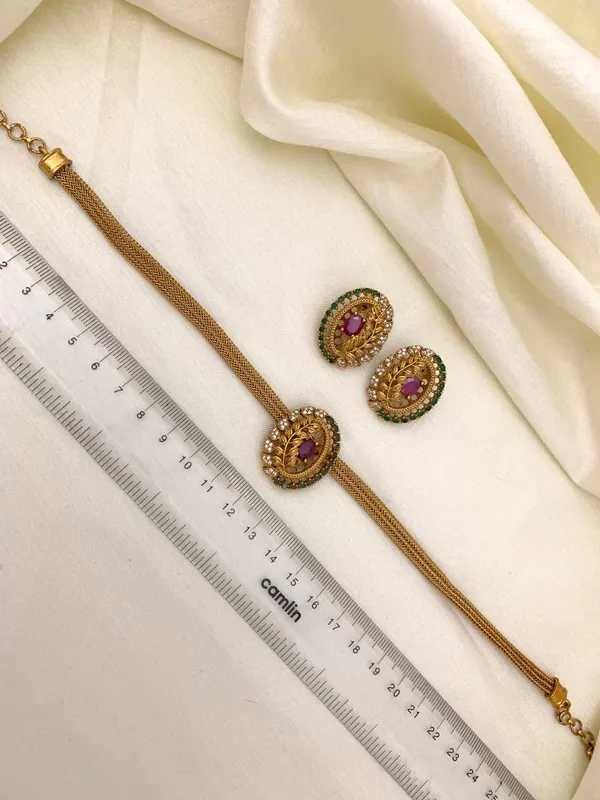Traditional_Leaf_design_Chain_style_Necklace_set