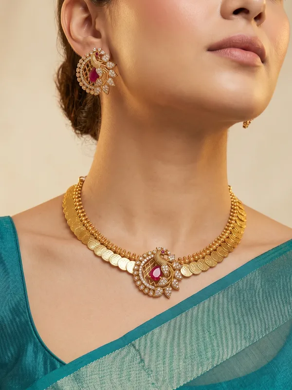 Gorgeous_Peacock_designed_Pendant_with_Microgold_polish_Necklace_set